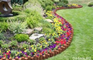 Делаем бордюры для клумб своими руками