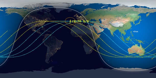 Китайская ракета упадет на Землю в День победы