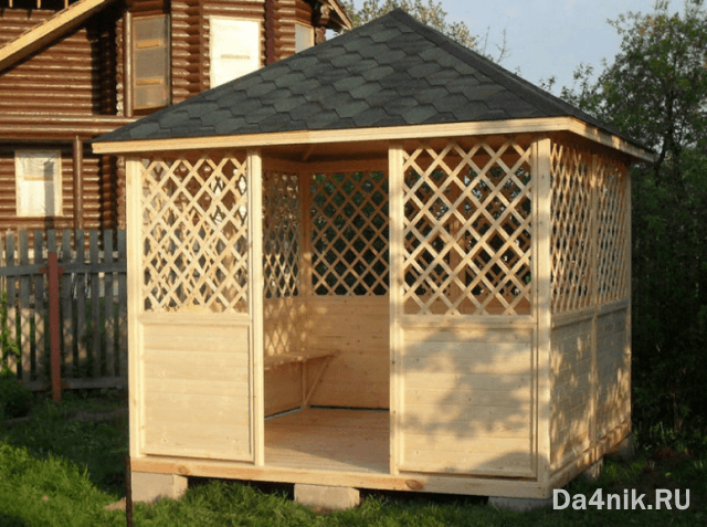 Обрешётка для беседки своими руками