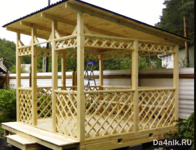 Обрешётка для беседки своими руками