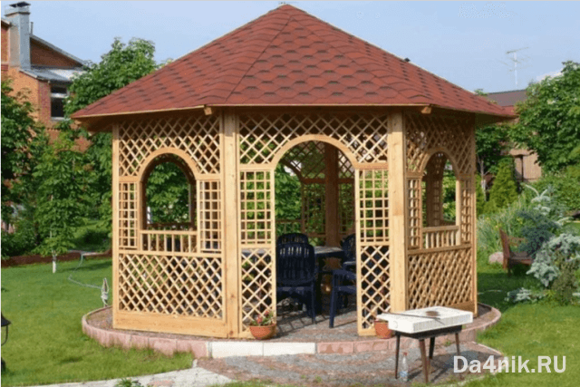 Обрешётка для беседки своими руками