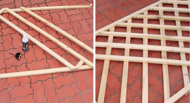 Обрешётка для беседки своими руками