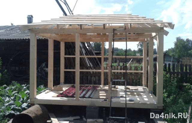 Обрешётка для беседки своими руками
