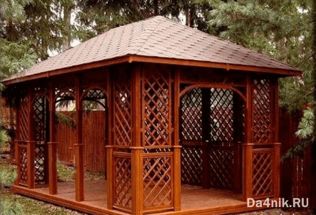 Обрешётка для беседки своими руками