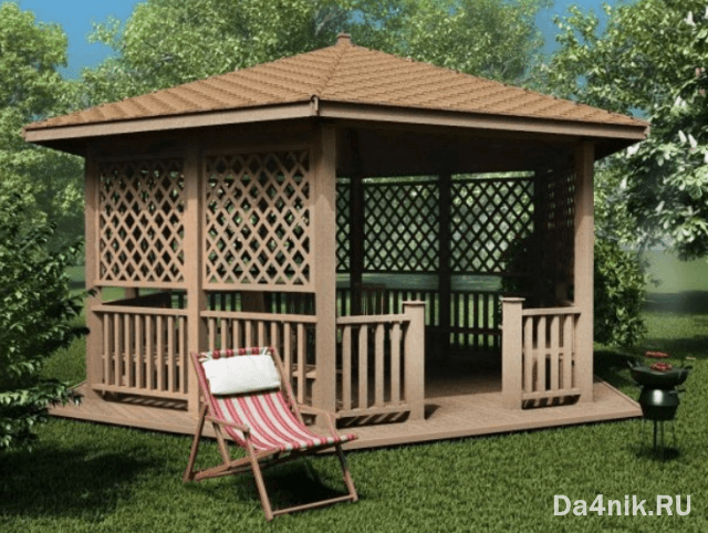 Обрешётка для беседки своими руками