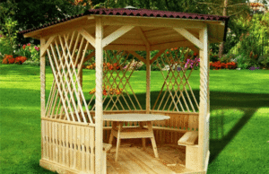 Садовая беседка эконом класса своими руками