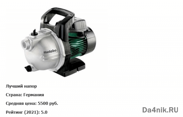 Садовый насос для полива огорода