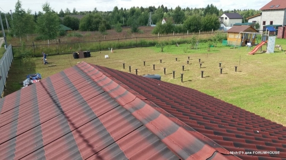 Строительство каркасного навеса на две машины в одиночку