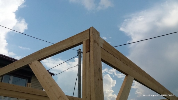 Строительство каркасного навеса на две машины в одиночку