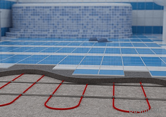 Укладка электрического тёплого пола под плитку