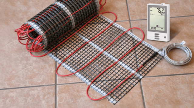 Укладка электрического тёплого пола под плитку
