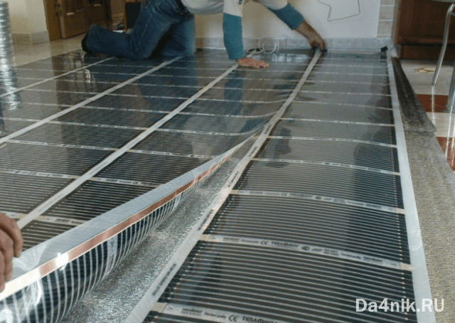 Укладка электрического тёплого пола под плитку