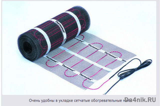 Укладка электрического тёплого пола под плитку
