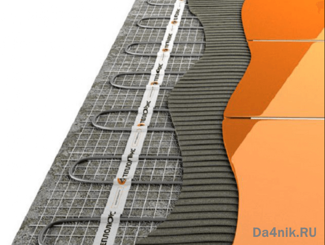 Укладка электрического тёплого пола под плитку