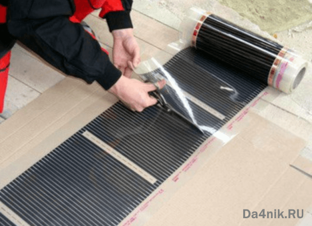 Укладка электрического тёплого пола под плитку