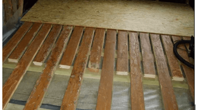 Укладка ОСБ плиты на деревянный и бетонный пол под линолеум