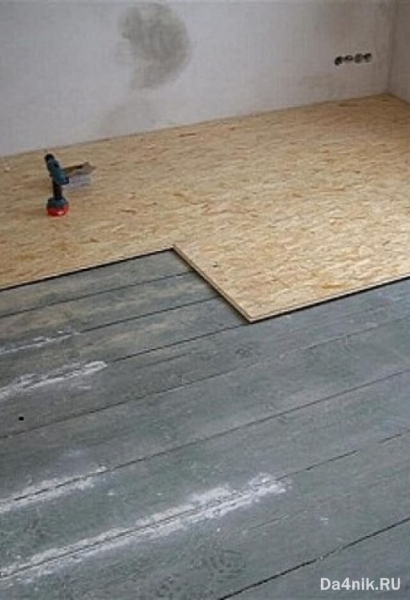 Укладка ОСБ плиты на деревянный и бетонный пол под линолеум