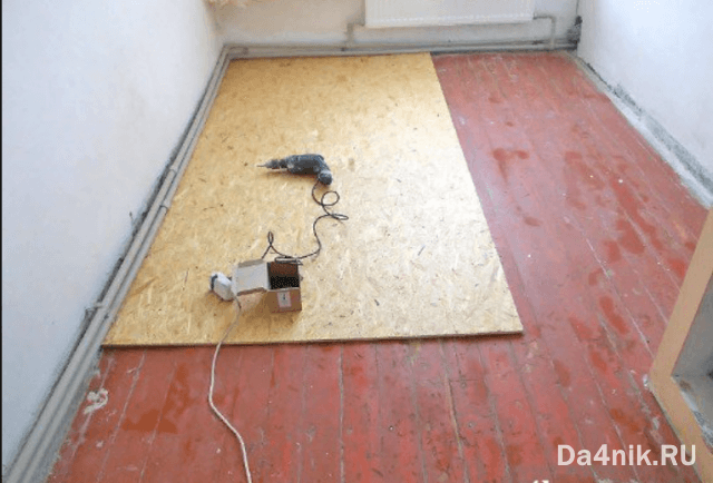 Укладка ОСБ плиты на деревянный и бетонный пол под линолеум