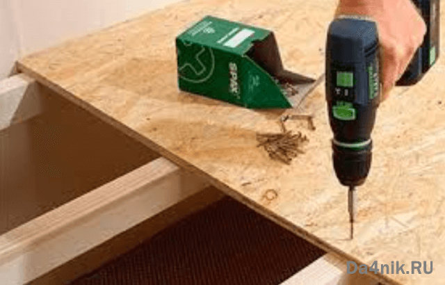 Укладка ОСБ плиты на деревянный и бетонный пол под линолеум