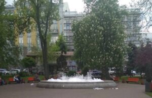 В первый день работы фонтанов в Киеве в один налили мыла